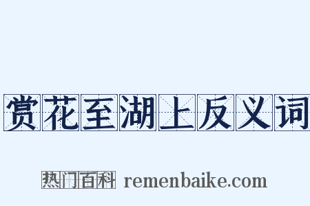 赏花至湖上反义词是什么意思的图片
